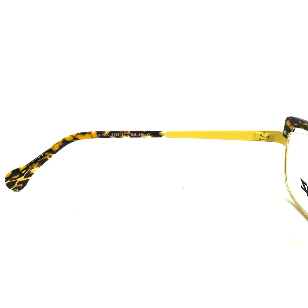 BOZ Eyeglasses Frames ZUMBA 9555 Black Yellow Tortoise Semi Rimmed 52-16.5-140